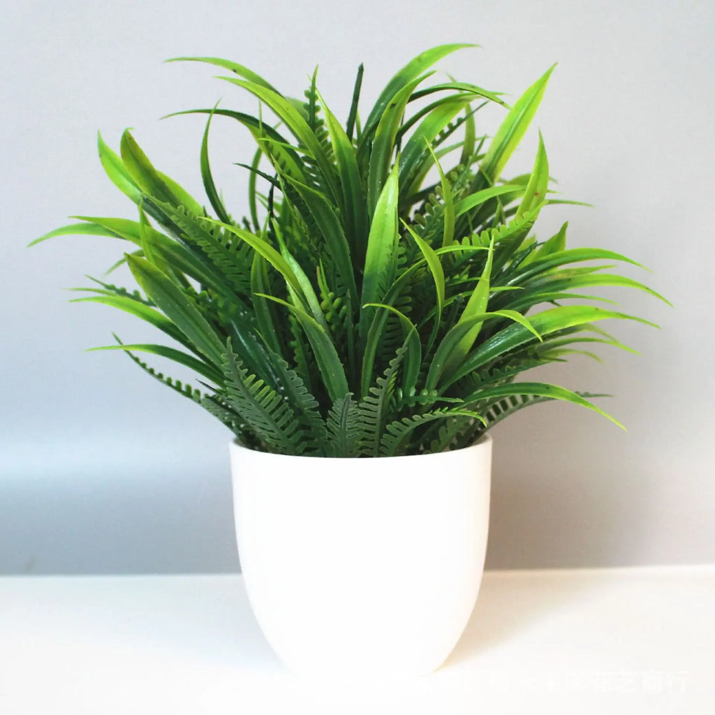 Artificial Potted Green Plant – Decorative Fake Bonsai for Home Décor