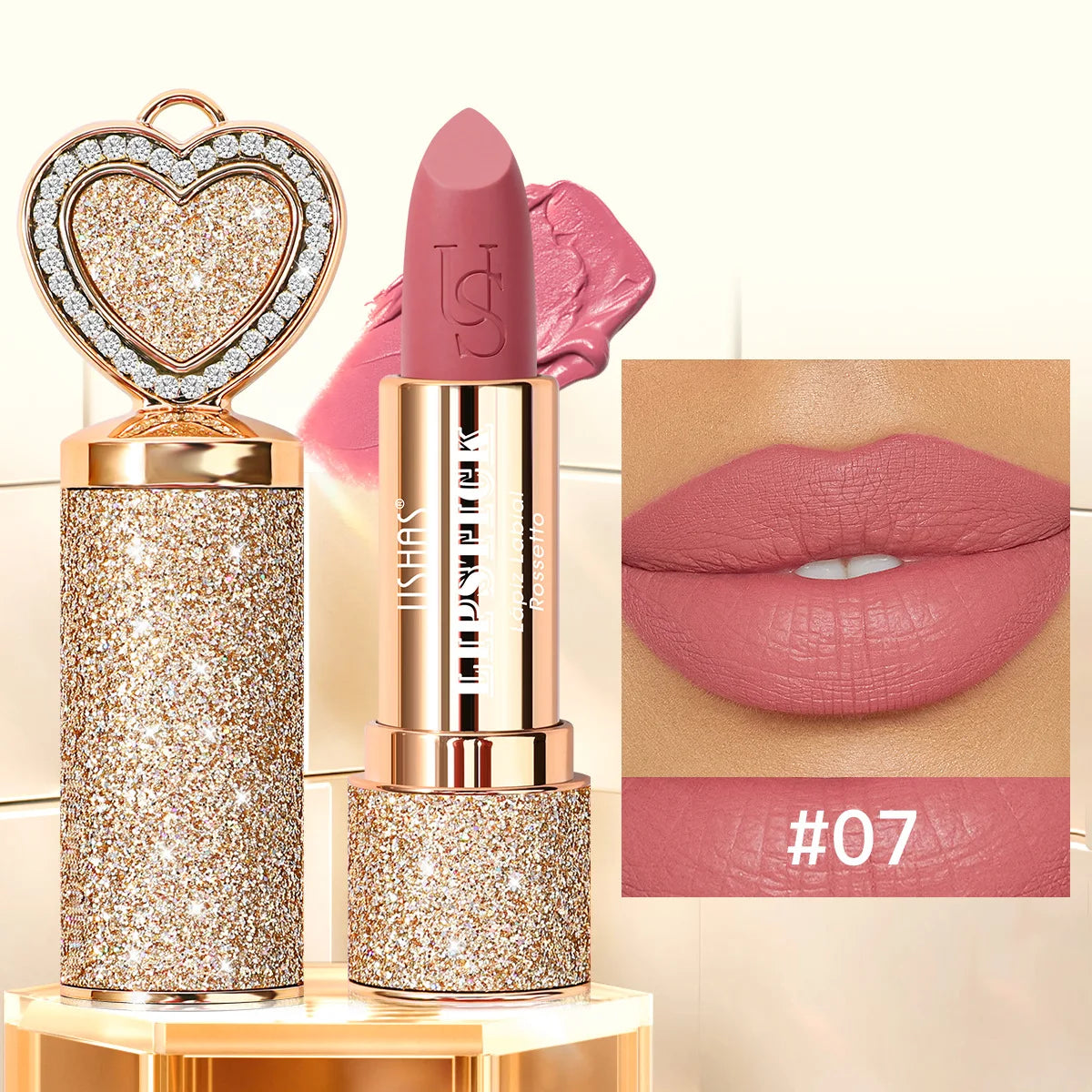 Rouge à lèvres velours mat – Waterproof et hydratant | Tenue longue durée et sans transfert | Teintes audacieuses et sexy pour femmes