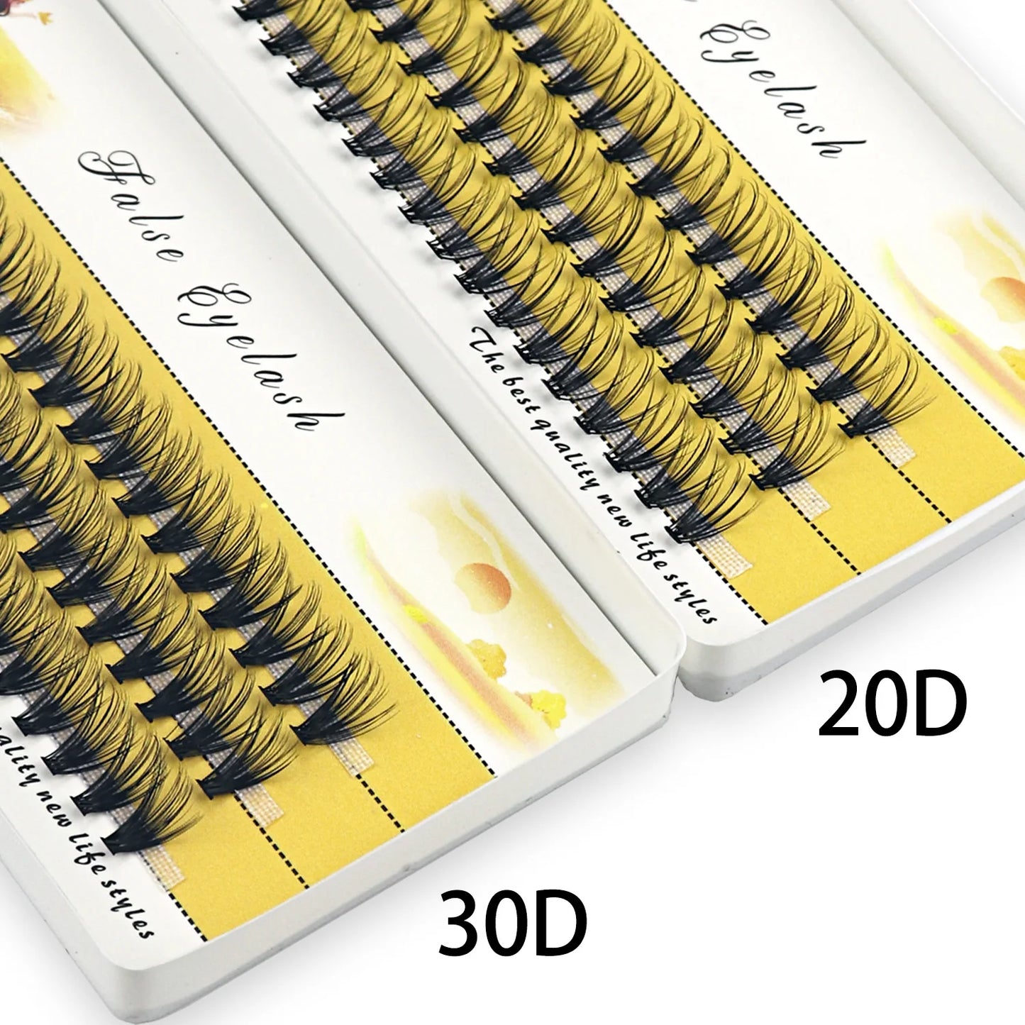 Cils en vison 20D/30D – 1 boîte/60 grappes, extensions de cils naturels 3D russes, cils individuels en grappes – Outils de maquillage
