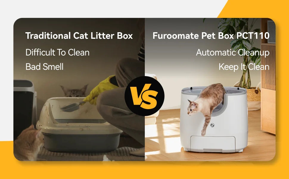 Self-Cleaning Open-Top Cat Litter Box – Extra Large Automatic Litter Box
