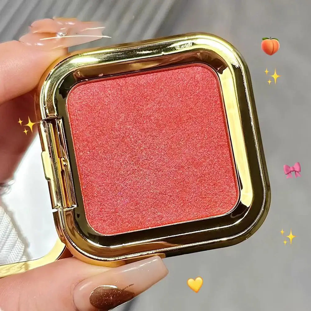 Blush Crème 3D Peach Kiss – Mat et Perlé, Teint Naturel et Longue Tenue