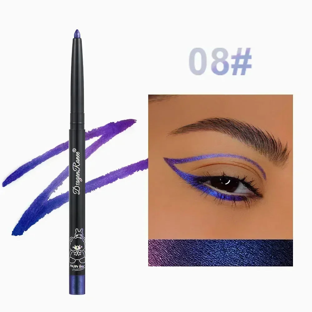 Eyeliner Pailleté– Multi-Chrome, Longue Tenue, Métallique, Ombre à Paupières Brillante, Teintes Vert et Violet