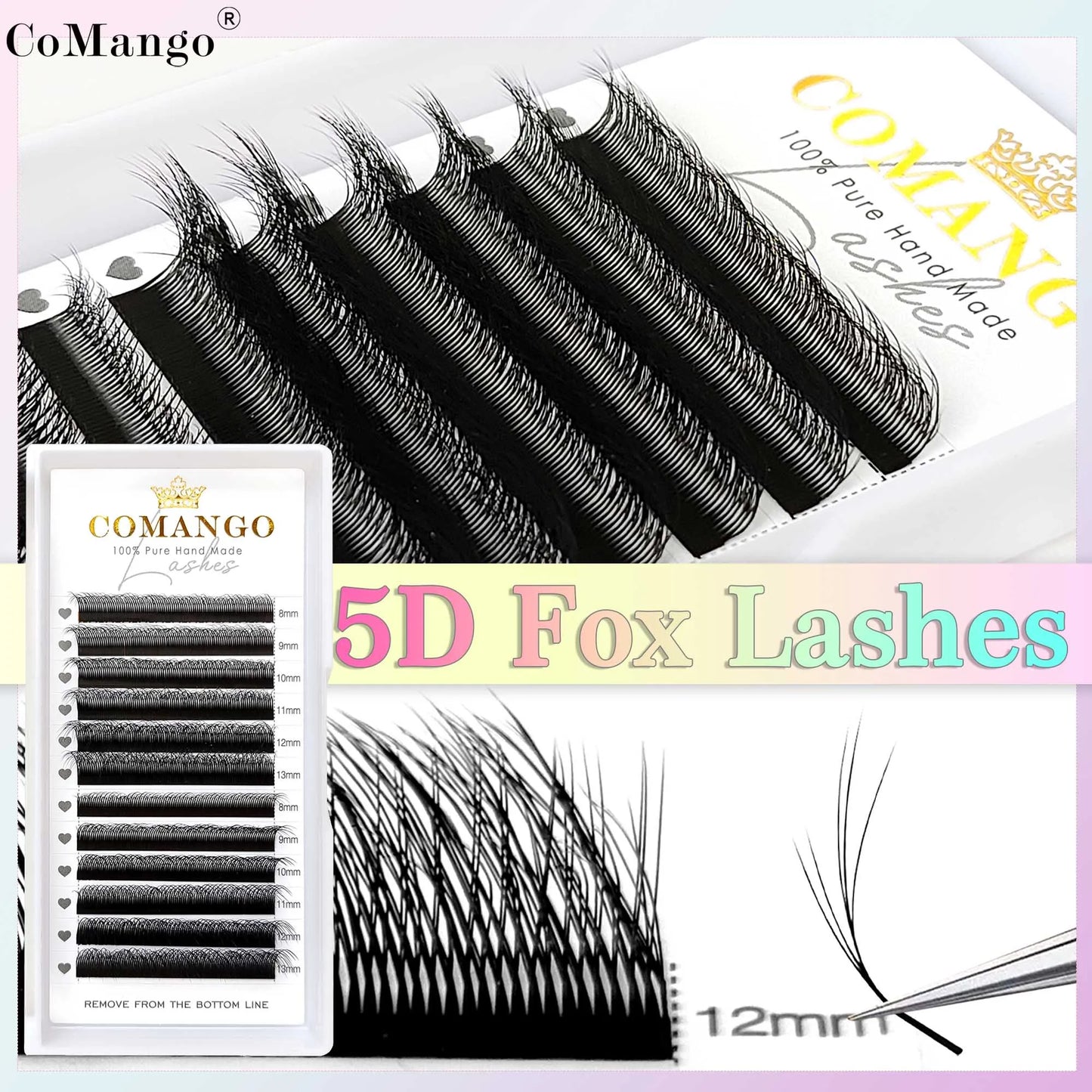 CoMango Extensions de Cils Effet Fox Eye