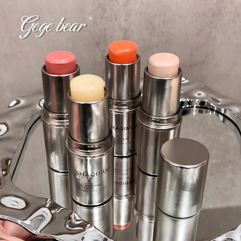 Stick Blush— Texture Crème Hydratante et Brillante, Maquillage Coréen, Effet Lumineux et Naturel pour les Joues