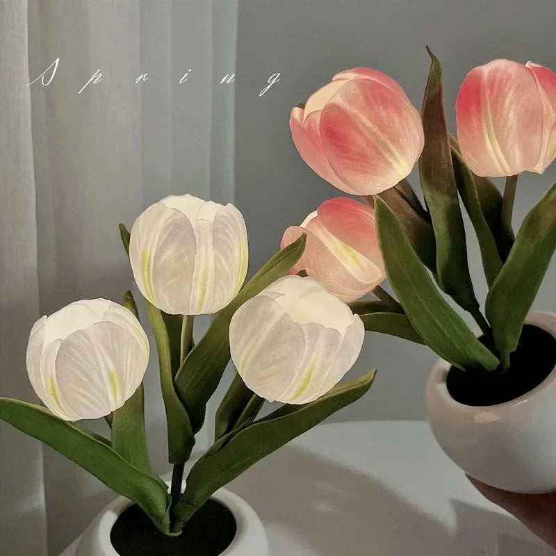LED Tulip Flower Lamp – Romantic Night Light & Room Decor Gift