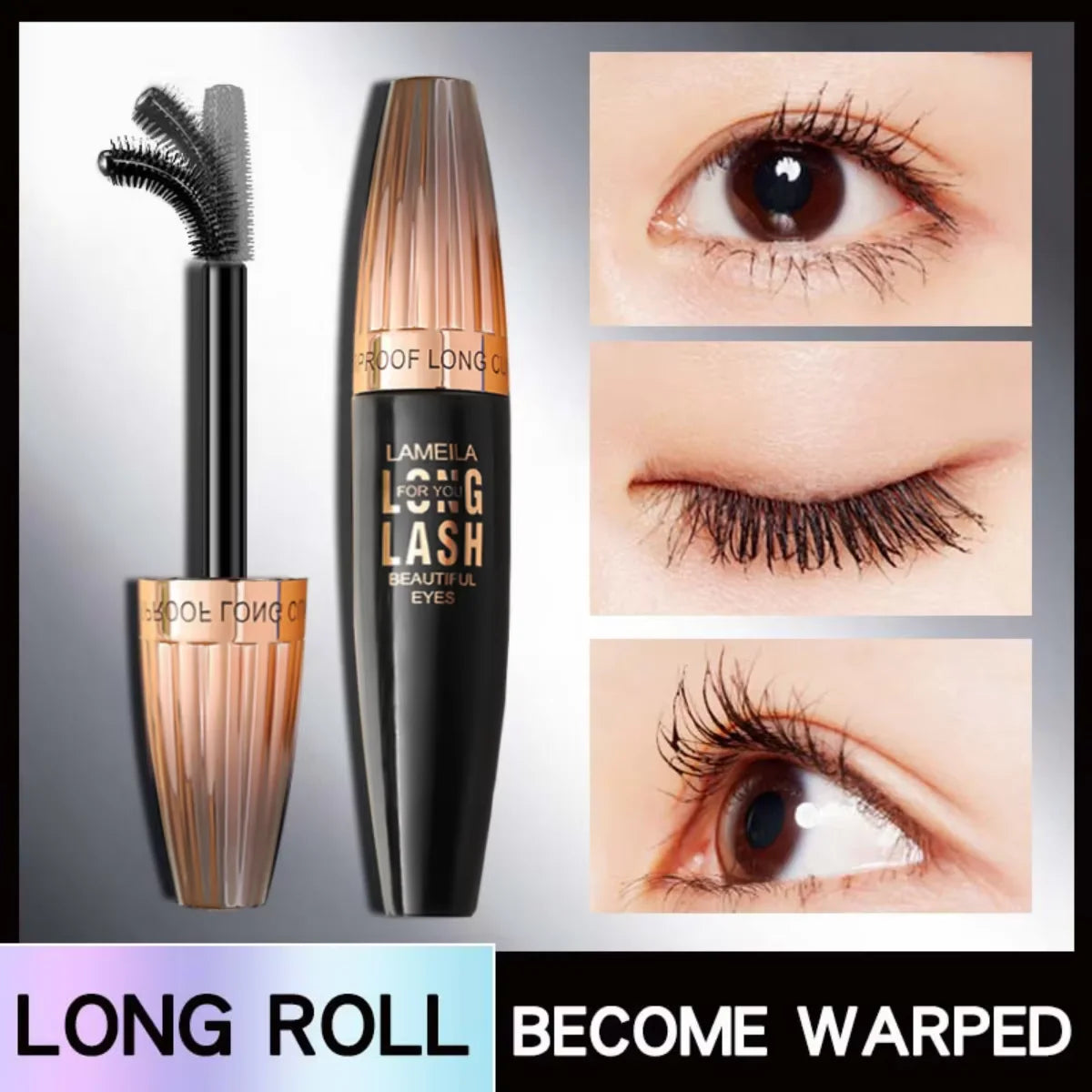 **« Mascara 4D waterproof – Épais, longue tenue et recourbant »**
