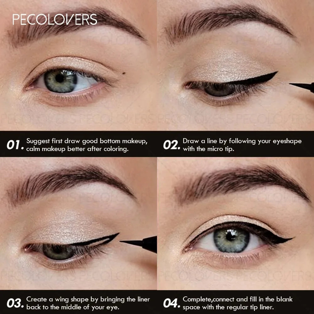 3 pcs Eyeliner Liquide Noir – Étanche, Séchage Rapide, Crayon Yeux, Maquillage pour Femmes, Cosmétiques