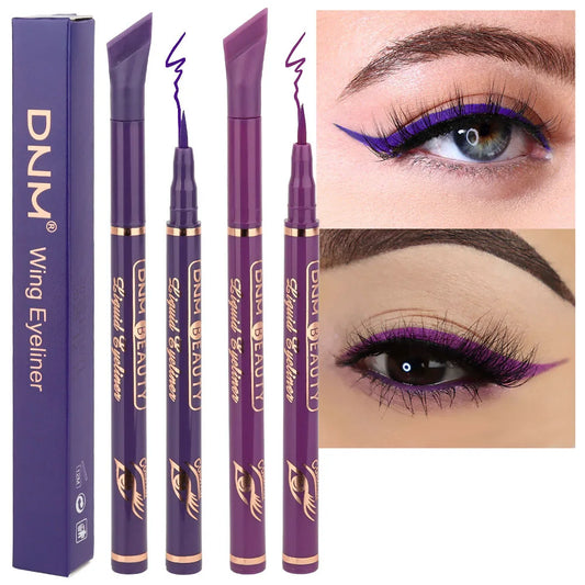 Stylo Eyeliner Liquide 12 Couleurs – Mat, Noir et Violet, Étanche, Séchage Rapide, Lisse, Ultra-Fin, Pointe Ailée, Cosmétiques