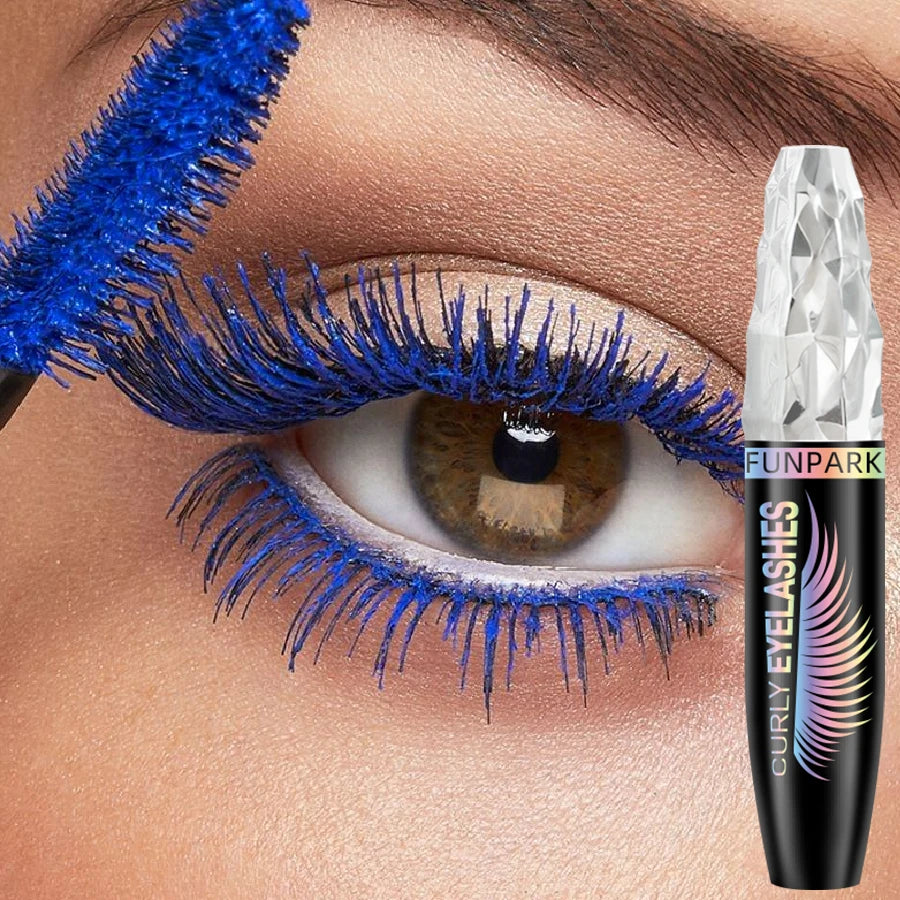 Mascara 5D 9 couleurs grands yeux waterproof épais allongeant recourbant fibres liquide extensions cils maquillage