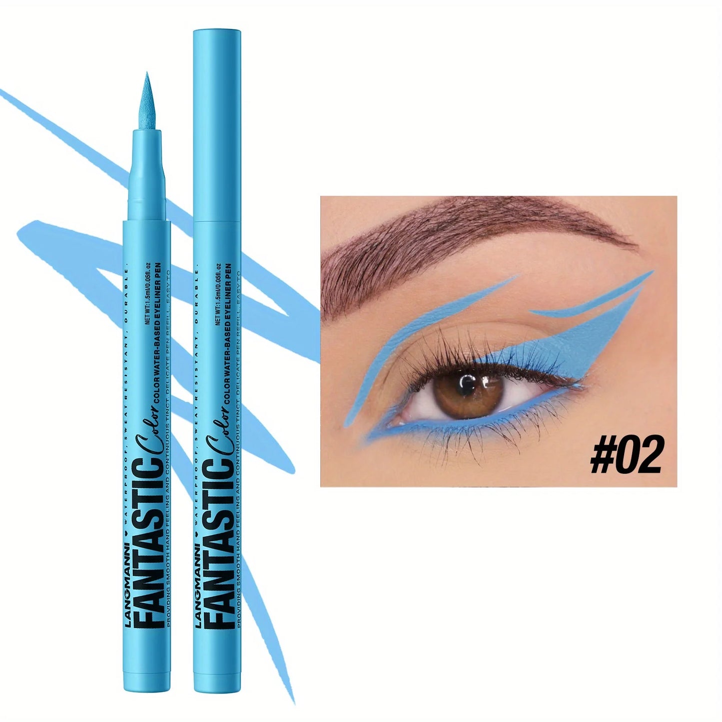 Eyeliner Stylo 1 pc — waterproof, séchage rapide, résistant à l’huile et anti-bavures, longue tenue, ultra-fin