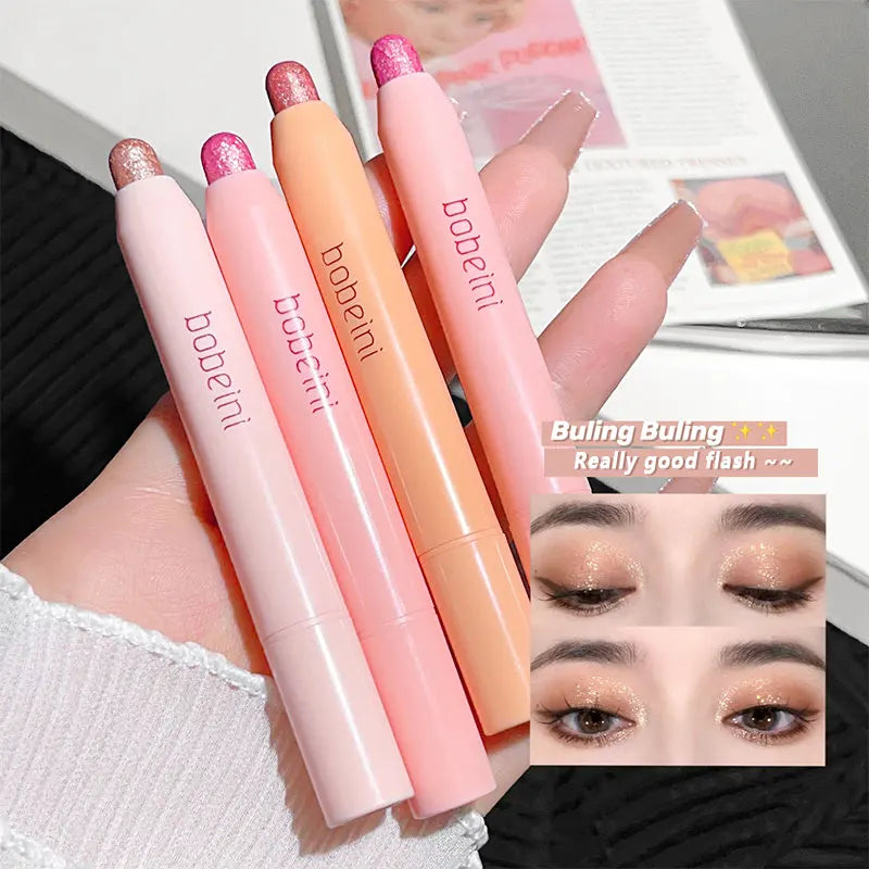 Crayon ombre à paupières pour le contour des yeux, crayon ombre à paupières nacré non baveux, bâtonnet illuminateur