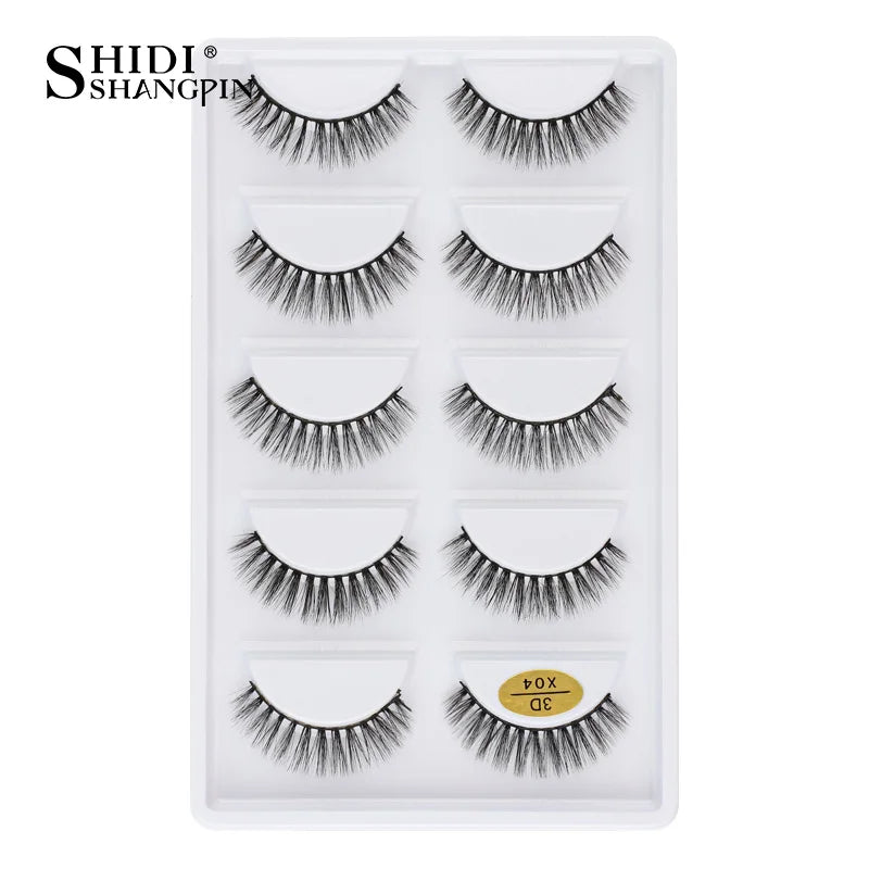 3 à 5 paires – Cils en vison 3D naturels, longs et doux, courts – Faux cils faits main, outil de maquillage pour extension de cils