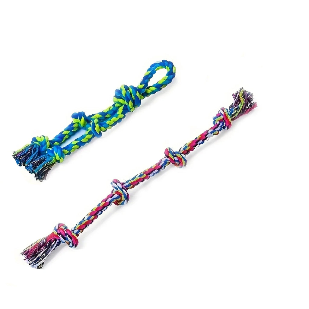 Heavy-Duty Rope Knot Dog Toy – Durable Interactive Chew & Tug Toy