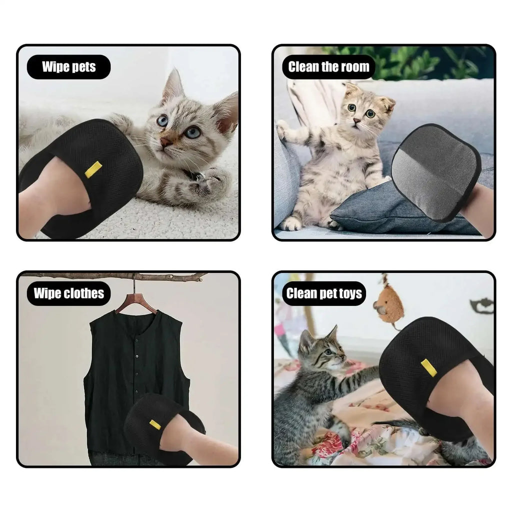 Double-Sided Pet Hair Removal Glove – Reusable Fur Cleaner for Furniture & Clothing