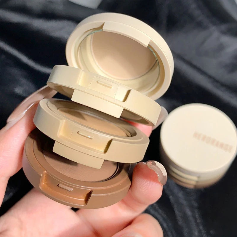 Fard à paupières tri-couleur, mat, pour maquillage yeux multi-couches