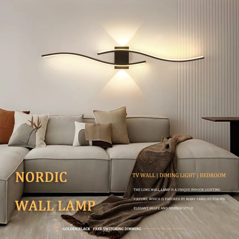 Modern LED Wall Lamp – Minimalist Lighting for Living Room, Bedroom & Kitchen