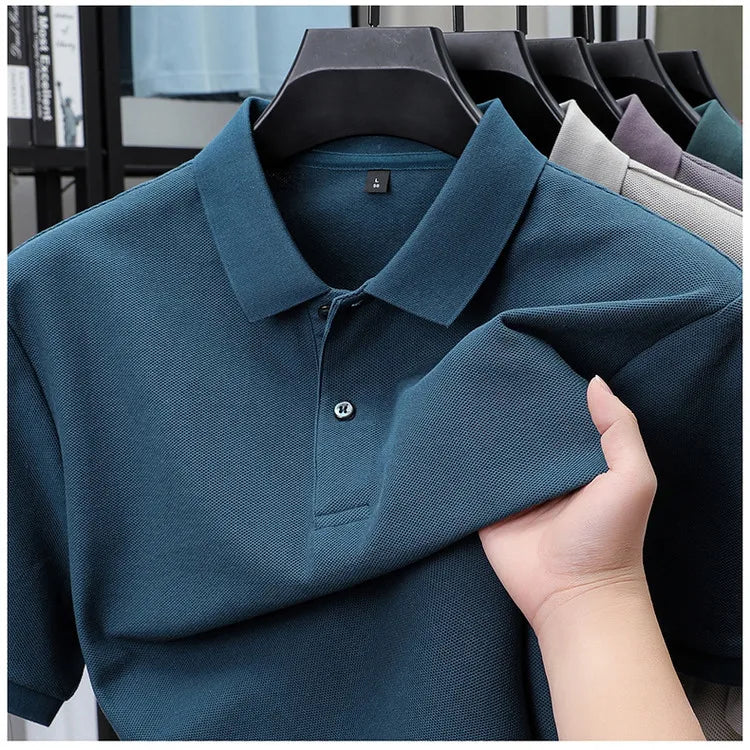 Polo 100% coton pour hommes – T-shirt respirant décontracté d'été, 19 couleurs, idéal pour le golf et le sport, décontracté d'affaires, finition semblable à la soie