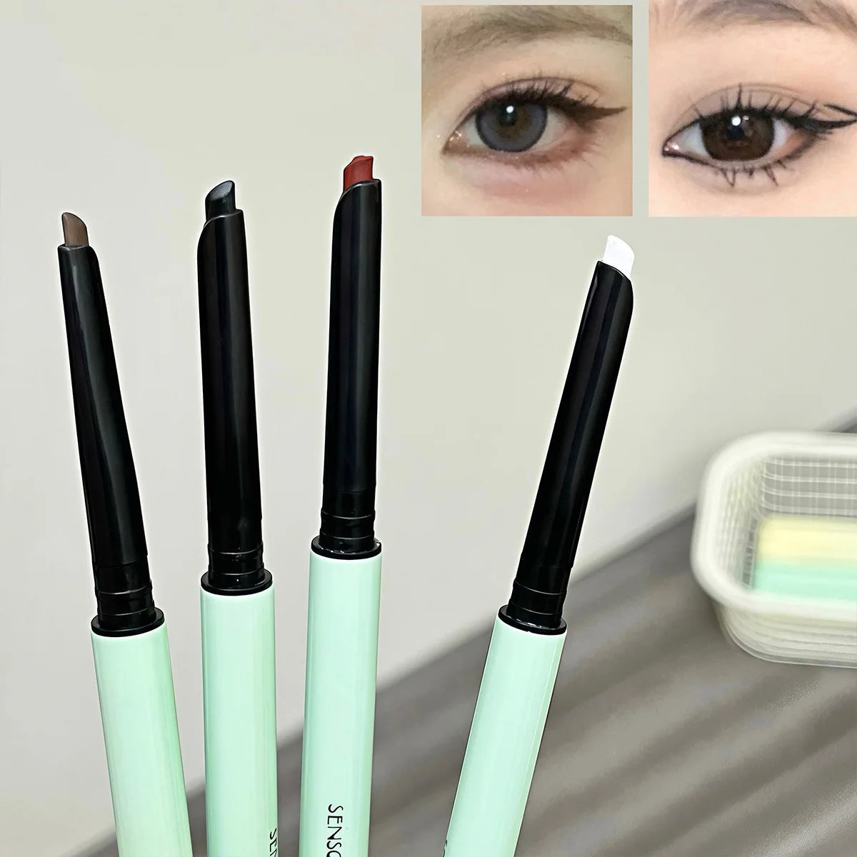 1 Pièce Crayon Gel Eyeliner– Texture Lisse, Longue Tenue, Mat, Waterproof, Séchage Rapide, Maquillage Coréen