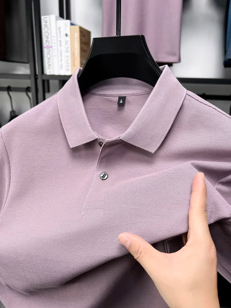 Polo à manches courtes pour hommes, 100% pur coton, mode d'été, classique, couleur unie, confortable, golf, T-shirt style décontracté, offre spéciale
