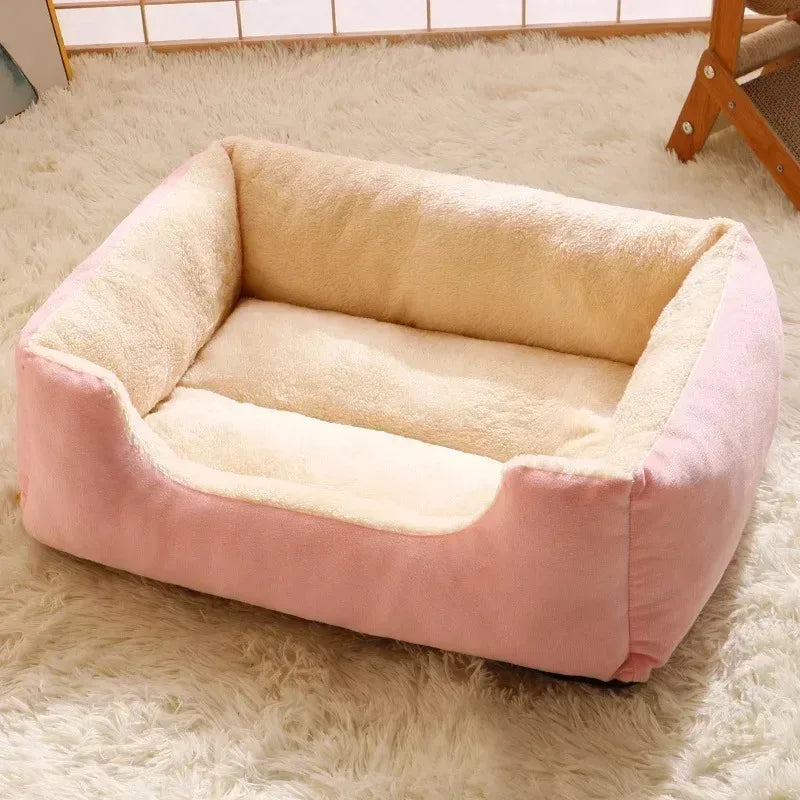 Cozy Plush Pet Bed – Warm Cushion House for Cats & Small Dogs