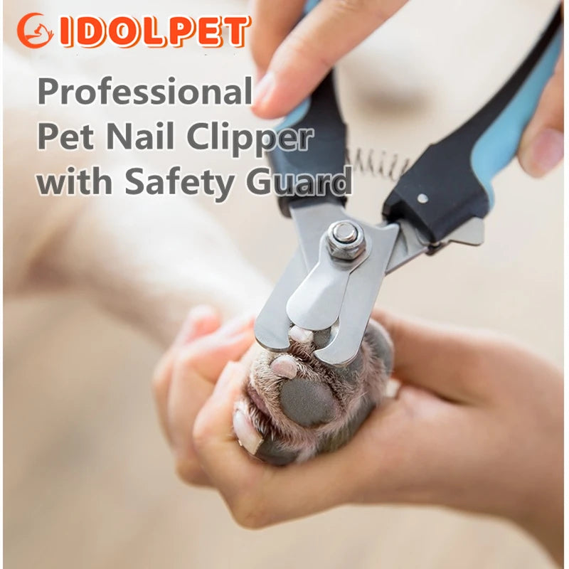 Professional Pet Nail Clipper with Safety Guard – Stainless Steel Grooming Tool