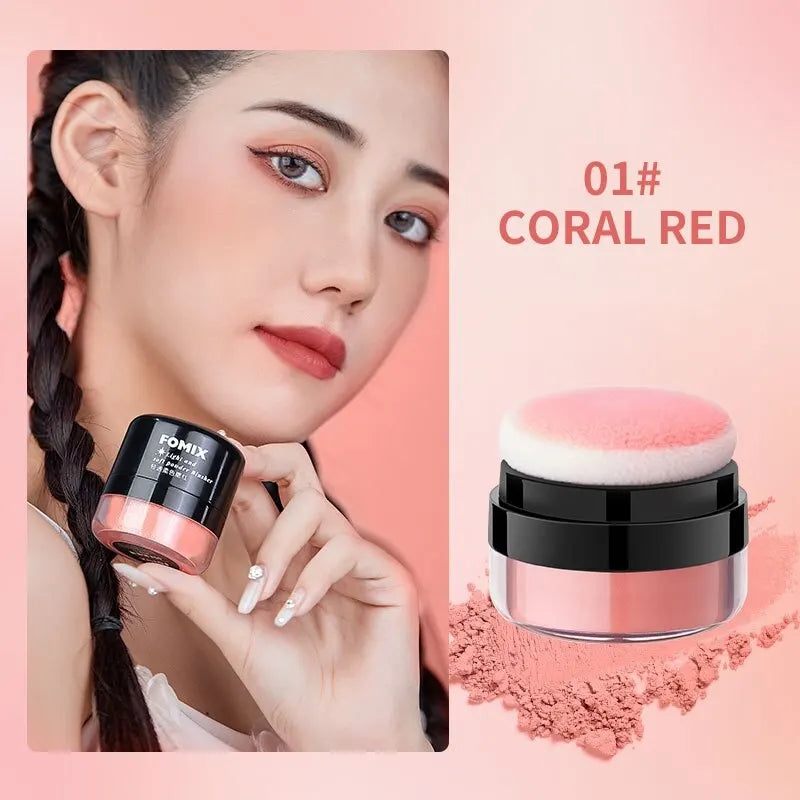 Blush Poudre Libre Coussin d’Air — Haute Tenue, Haute Pigmentation, Texture Douce et Brumeuse, Fini Mat, Couleurs Naturelles pour Joues