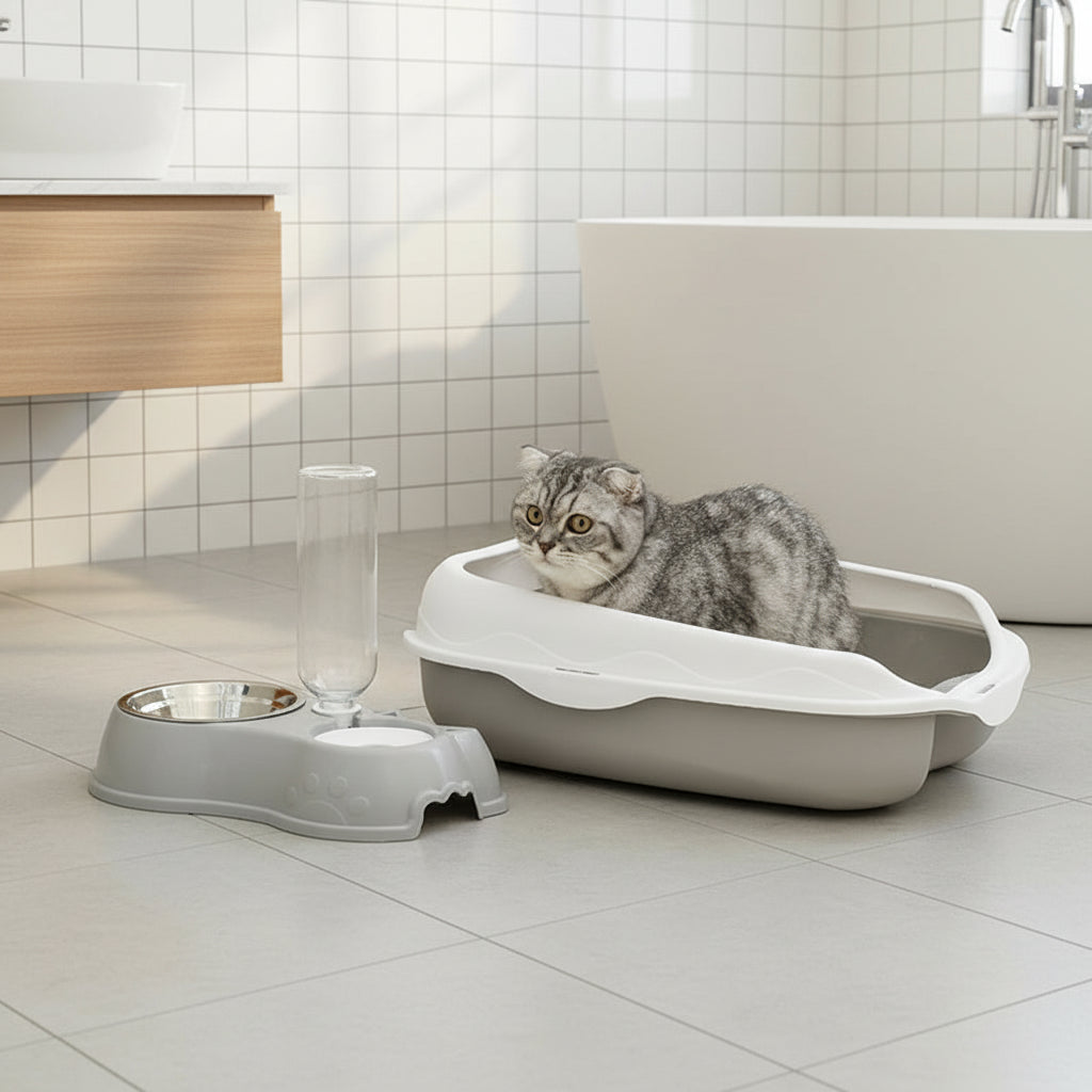 KittyComfort™ | Open-Top Litter Box for Cats