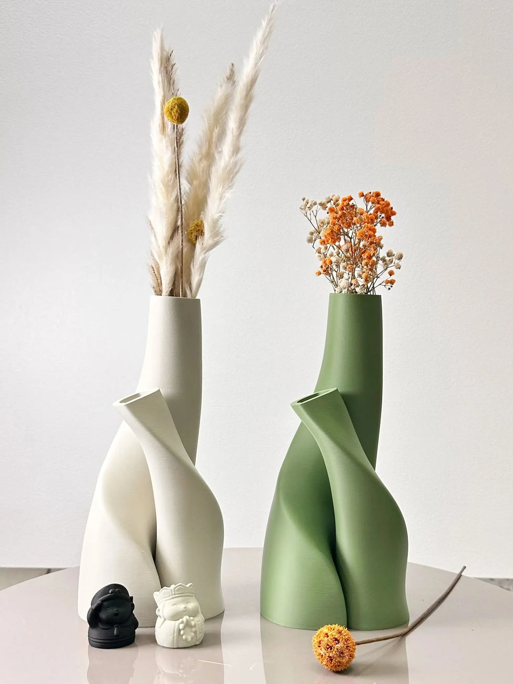 2-Piece Modern Double Vase Set – Creative Decorative Flower Vases for Home Decor