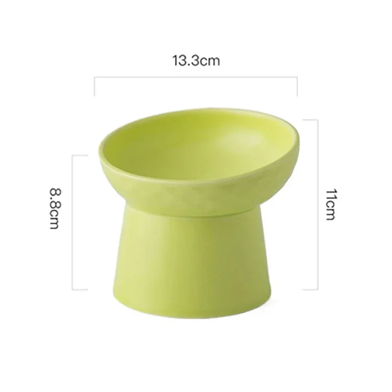 Nordic Ceramic Elevated Pet Bowl – Raised Food & Water Bowl for Cats & Dogs