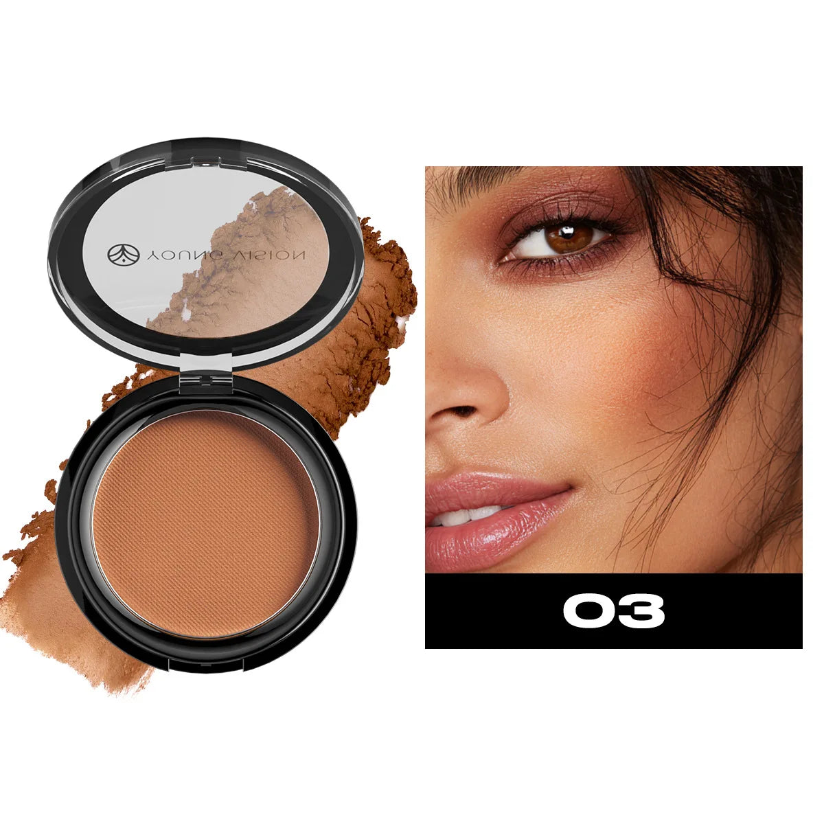 Bronzer mat soyeux – Poudre de contour longue tenue pour maquillage, effet 3D pour sculpter le visage – Correcteur pour contour profond et ombre du nez, palette de maquillage