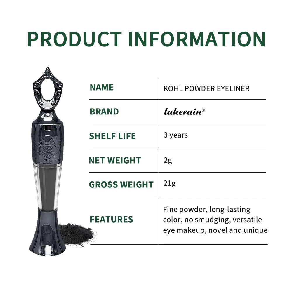 Crayon en Poudre – Eyeliner Longue Tenue, Doux et Respectueux de la Peau, Facile à Utiliser, Traçage Fluide