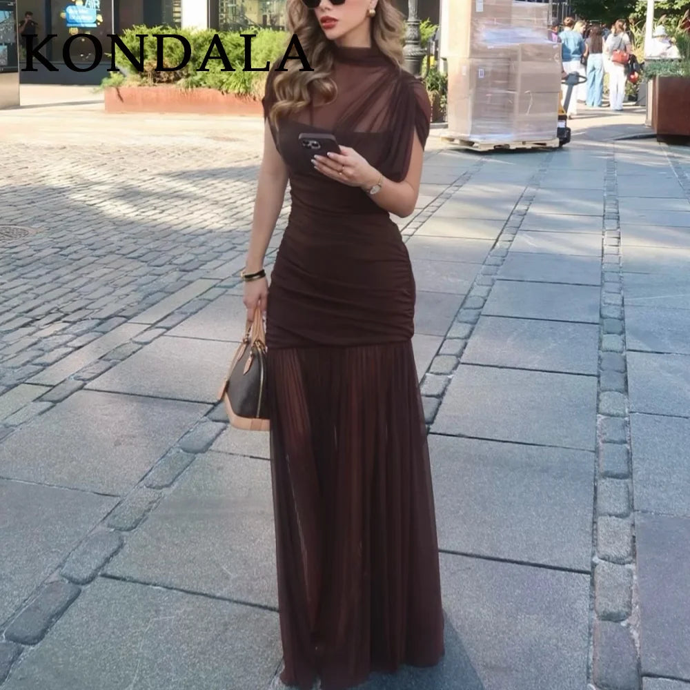 Robe Femme  Automne/Hiver 2025 – Élégante en Tulle Patchwork, Idéale pour Mariages et Business Casual