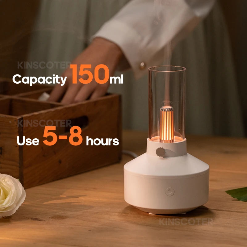 Portable Mini Aroma Diffuser – USB Essential Oil Humidifier with LED Night Light