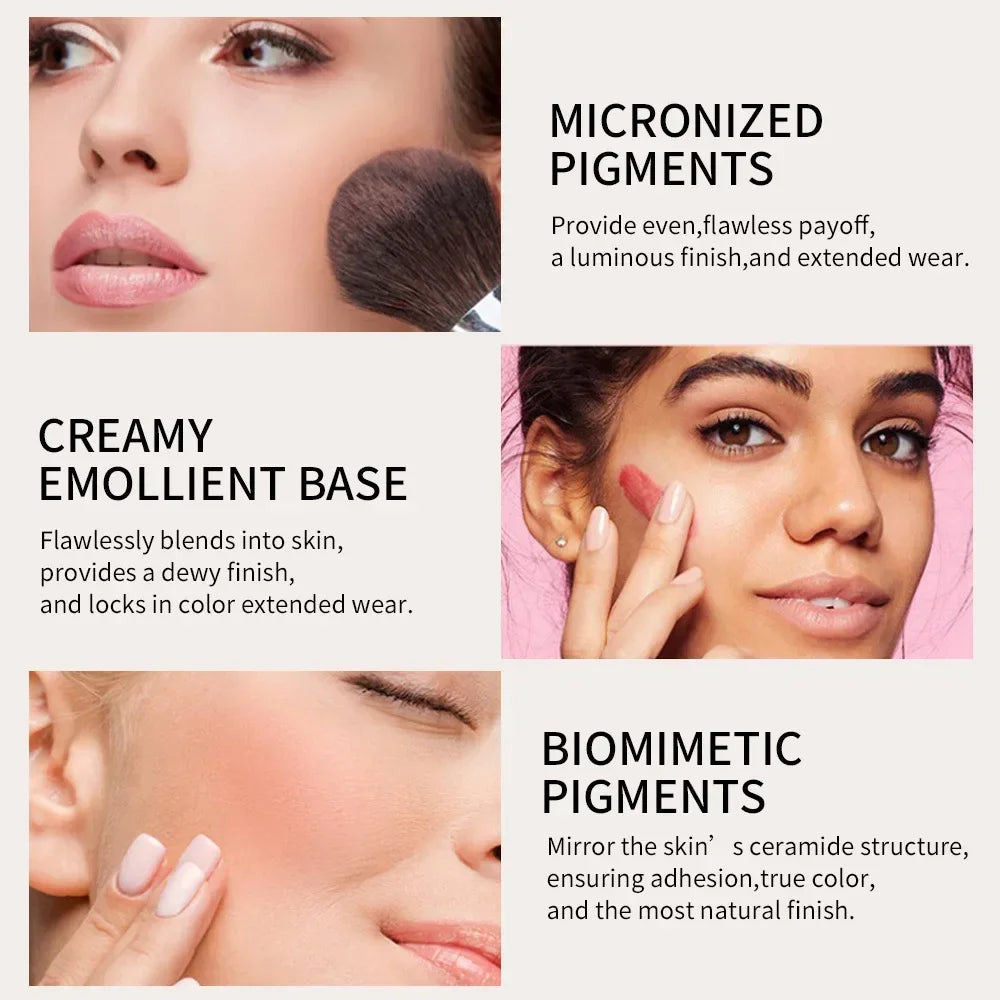 Palette de blush 8 couleurs – Mat et waterproof, longue tenue, pour contour, blush, highlighter et bronzer – Poudre maquillage éclatante