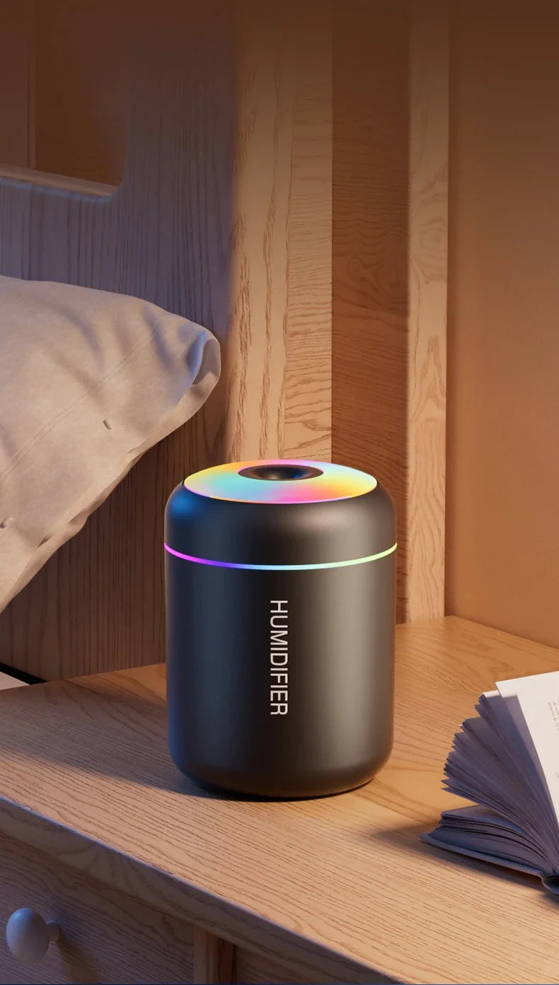 Mini USB Aroma Diffuser – 180ML Essential Oil Humidifier for Car, Home & Bedroom