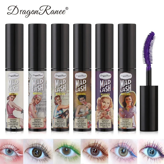 Mascara  coloré noir 6 couleurs épais waterproof anti-bavure maquillage scène naturel et longue tenue