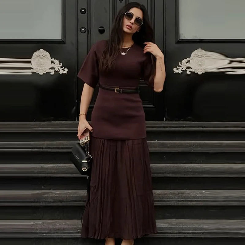 HXAO Robe Plissée Femme – Été 2025