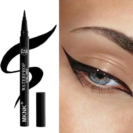1 Pc Eyeliner Liquide Noir Fin – Longue Tenue, Stylo Étanche, Séchage Rapide, Anti-Écaillement, Facile pour Débutants, Maquillage des Yeux