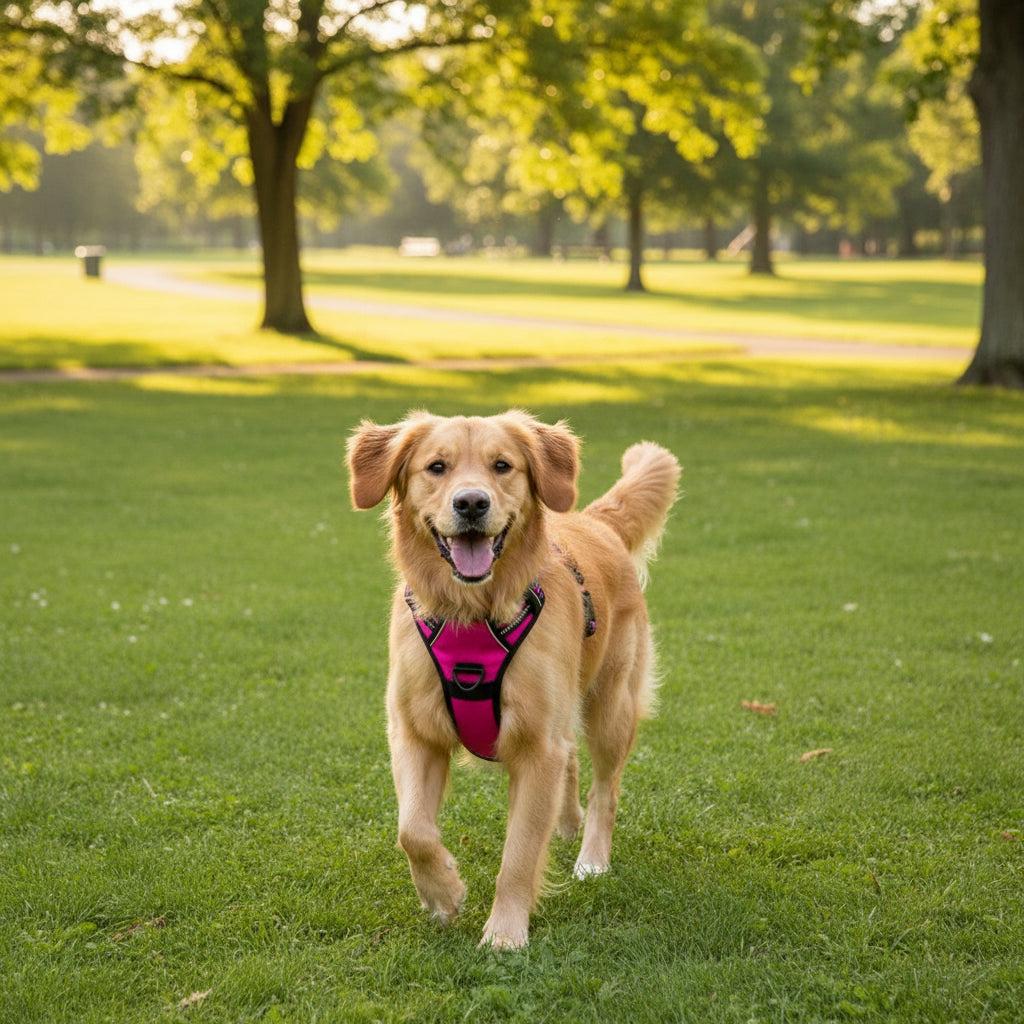 Adjustable No-Pull Dog Harness – Reflective Front-Clip Harness with Handle