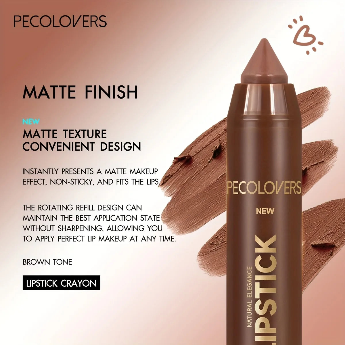 Crayon à Lèvres Velours – Mat, Dégradé, Waterproof, Anti-Transfert, Contour des Lèvres, Système de Couleurs Variées