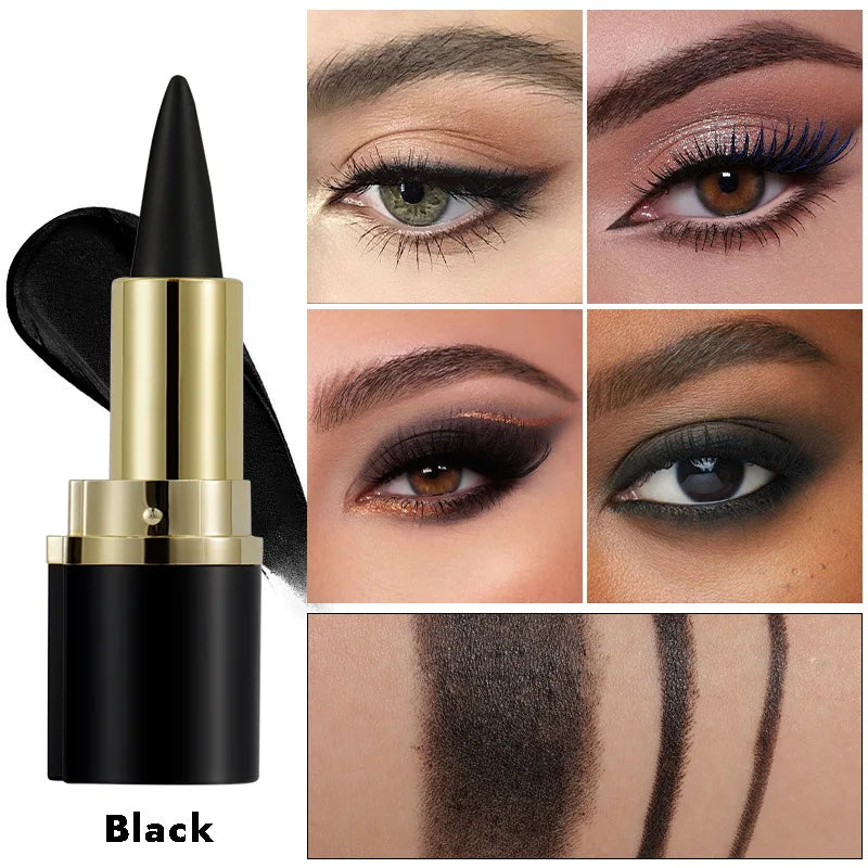 Set 2 pcs eyeliner gel – texture crémeuse, facile à appliquer, résistant à la sueur, haute pigmentation, accessoires maquillage quotidien pour femmes