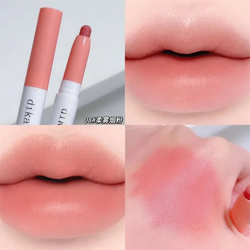 Crayon à Lèvres Mat Waterproof – Nude et Corail Rose, Contour, Longue Tenue, Anti-Transfert, Maquillage des Lèvres