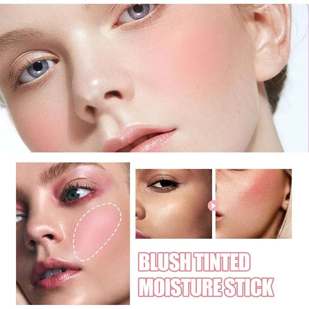 Blush Stick Multifonction — Illumine et Crée un Contour 3D, Maquillage Nude Naturel, Waterproof et Léger, 3 en 1 pour Lèvres, Joues et Ombres à Paupières
