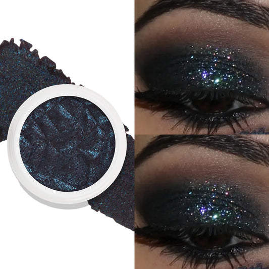 **« Palette fard à paupières monocrome – Nacré blanc, brillant et pailleté »**