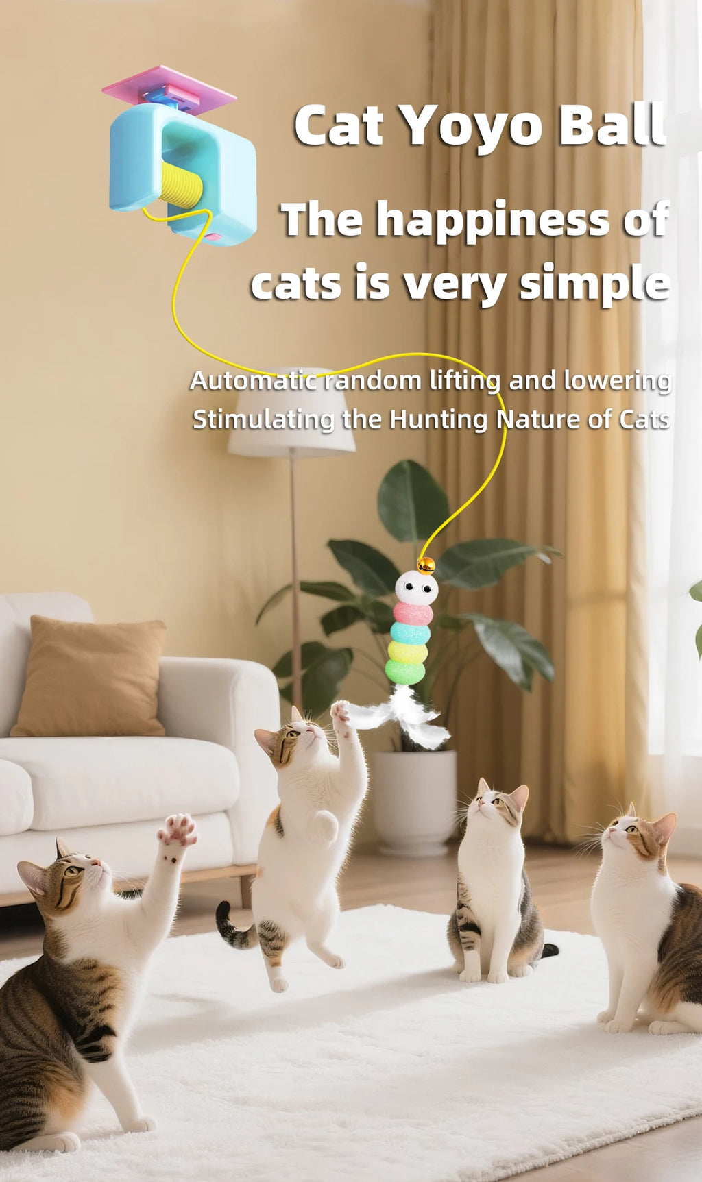 Rechargeable Interactive Flying Bird Cat Toy – Automatic Hanging Door Teaser