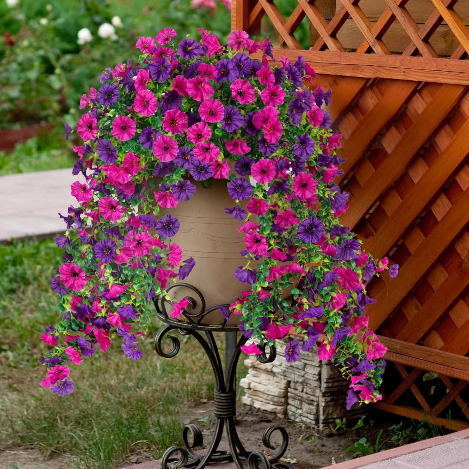 Artificial Morning Glory Flower Vine – Decorative Hanging Floral Garland