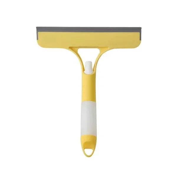 Multi-Function Window Cleaning Brush – Spray Glass Wiper with Rubber Scraper