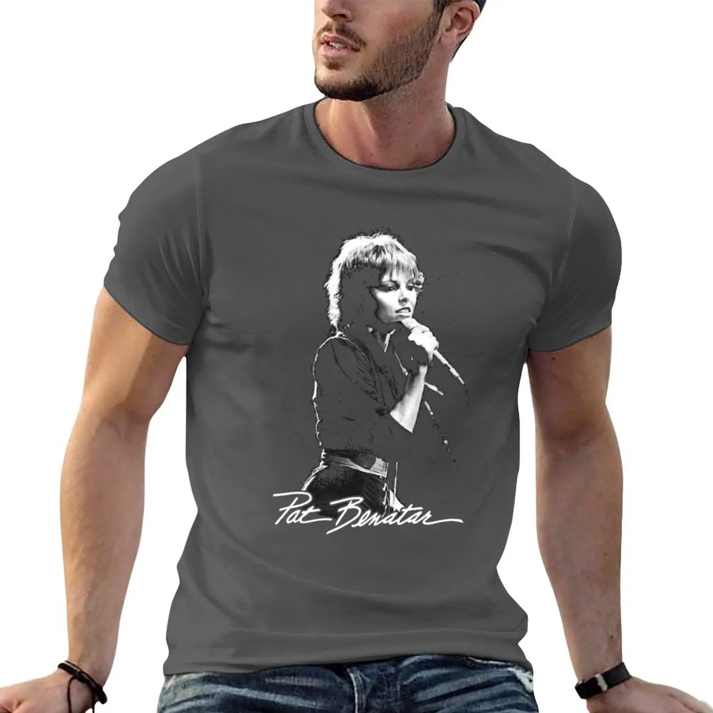 72 chemise graphique chemises homme de créateur T-Shirt T PAT BENATAR t