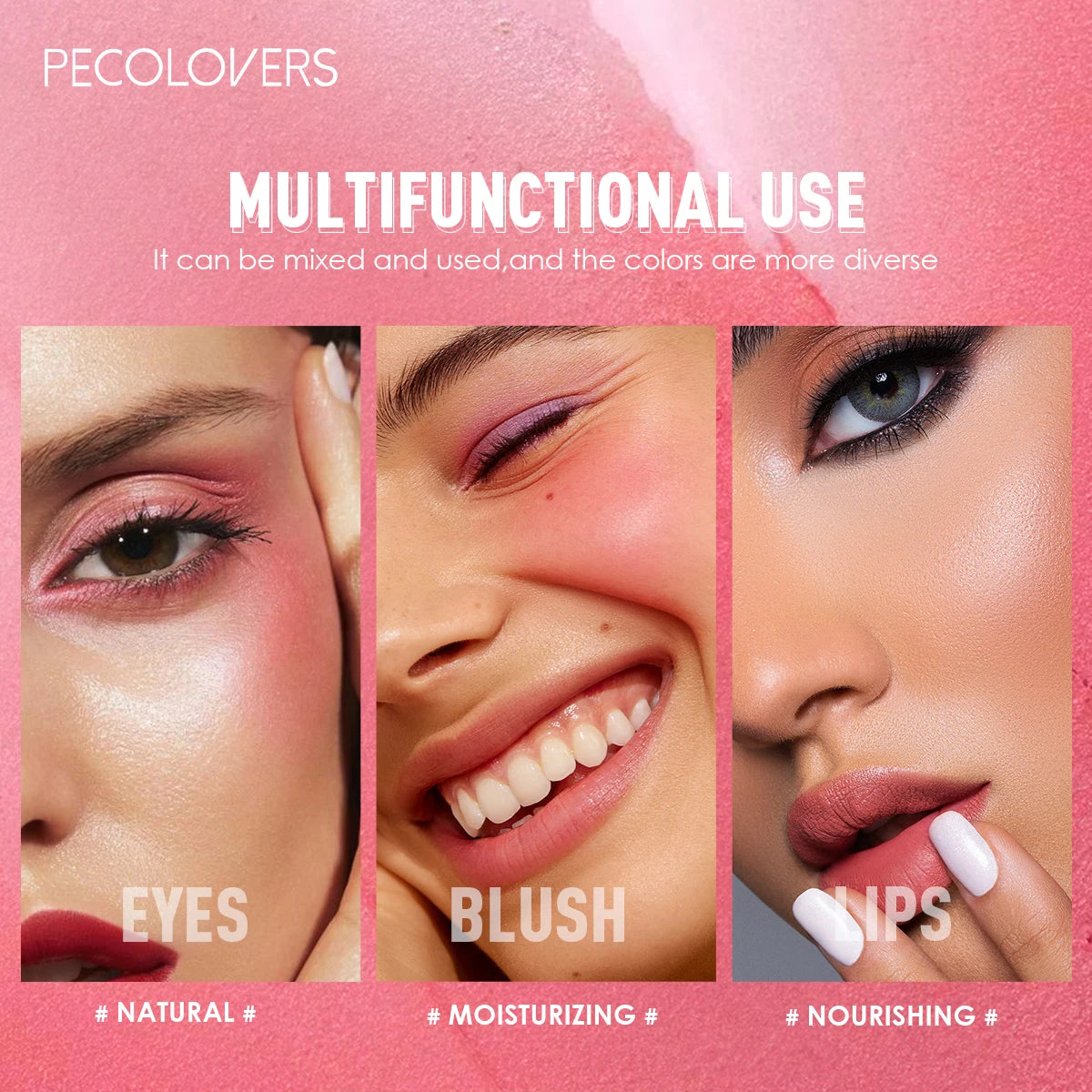 Blush push-pull pour le visage – Crème blush cosmétique, waterproof et longue tenue – Maquillage des joues, effet naturel