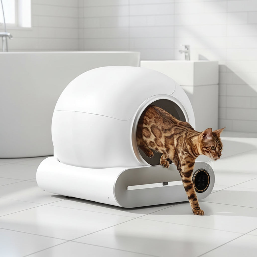 Smart Cat Litter Box Fully Automatic Large Capacity Cat Litter Box Semi-enclosed Smart Cat Toilet APP Remote Control